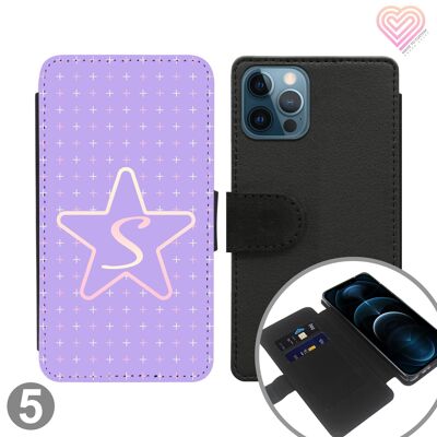 Star Heart Collection Personalised Flip Wallet Phone Case - 5