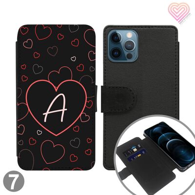 Custodia per telefono a portafoglio con flip personalizzata Star Heart Collection - 7