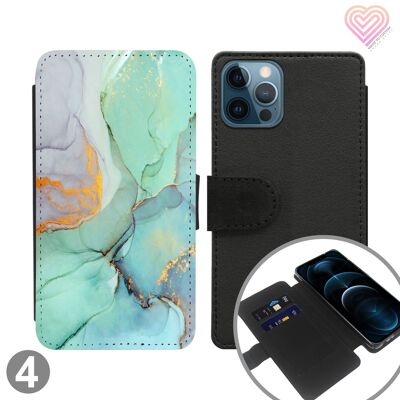 Marble Cloud Collection Flip Wallet Phone Case - 4