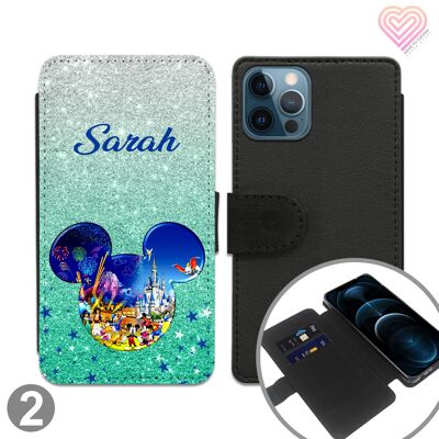 Cartoon-Maus-Sammlung Personalisierte Flip Wallet Phone Case - 2