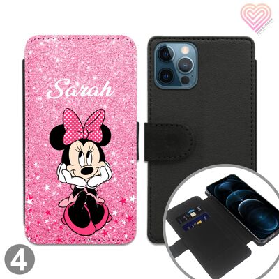 Cartoon Mouse Collection Personalised Flip Wallet Phone Case - 4