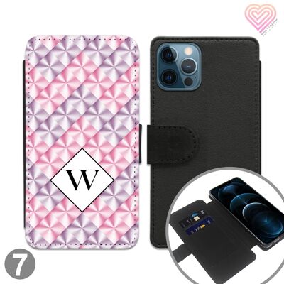 Shapes Collection Personalised Flip Wallet Phone Case - 7