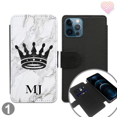 Marble Collection Personalisierte Flip Wallet Phone Case - 1