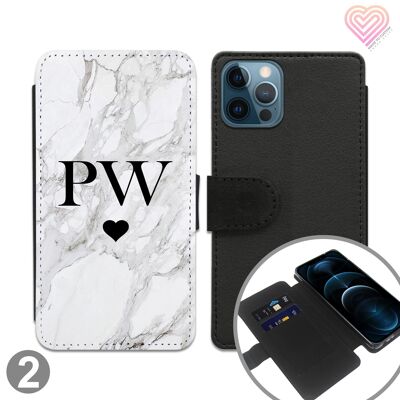 Marble Collection Personalisierte Flip Wallet Phone Case - 2
