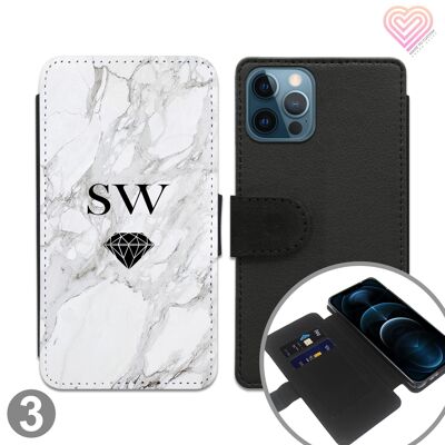 Marble Collection Personalisierte Flip Wallet Phone Case - 3