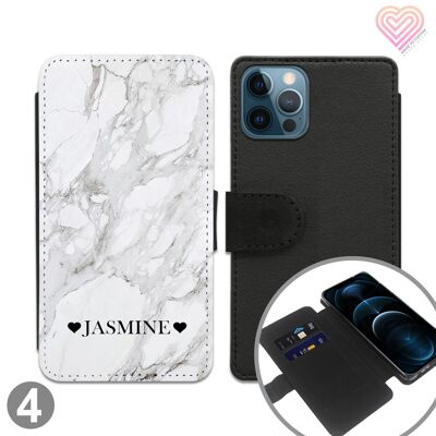 Marble Collection Personalisierte Flip Wallet Phone Case - 4