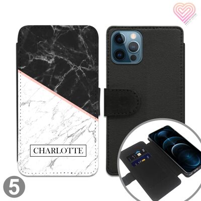 Marble Collection Personalisierte Flip Wallet Phone Case - 5