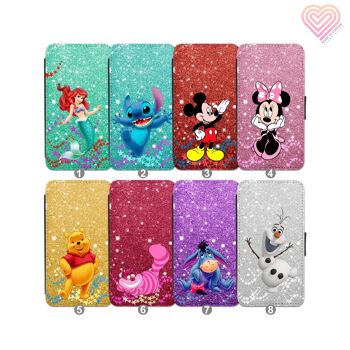 Étui pour téléphone portefeuille à rabat de dessin animé Mouse Stitch Mermaid - 2 2