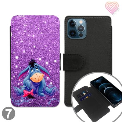 Cartoon Mouse Stitch Mermaid Flip Wallet Phone Case - 7