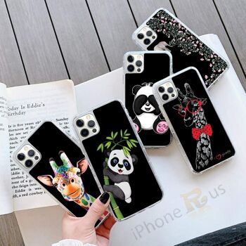 Motif girafe, panda et flamant rose - 5 2