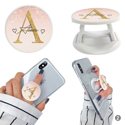 Colección Baby Pink & Marble Phone Holder - 2