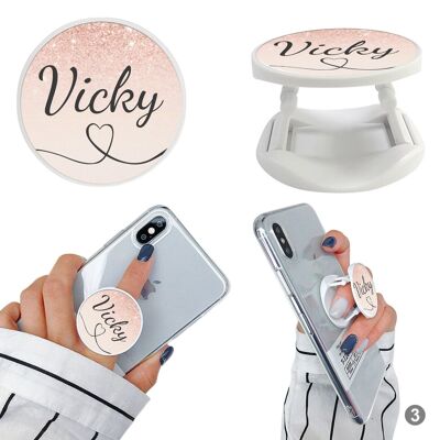 Colección Baby Pink & Marble Phone Holder - 3