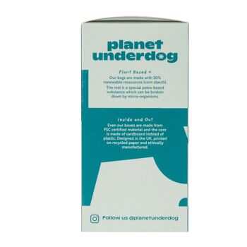 60 sacs à déjections canines compostables Planet Underdog - Boîte verte 3