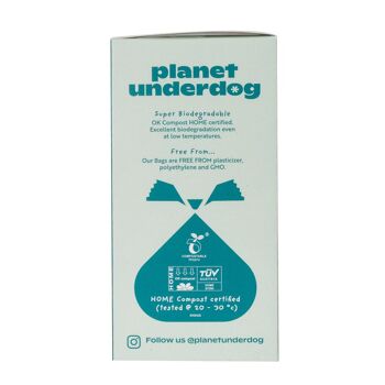 60 sacs à déjections canines compostables Planet Underdog - Boîte verte 5