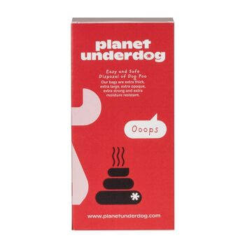60 sacs compostables pour crottes de chien Planet Underdog - Boîte rouge 4