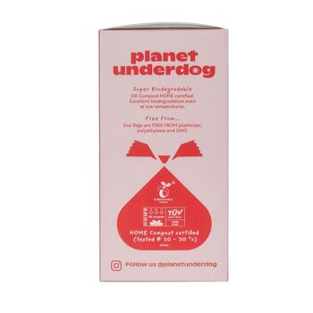 60 sacs compostables pour crottes de chien Planet Underdog - Boîte rouge 5