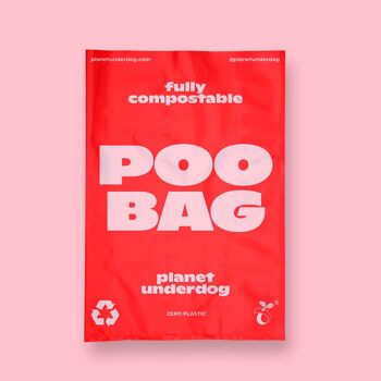 60 sacs compostables pour crottes de chien Planet Underdog - Boîte rouge 6