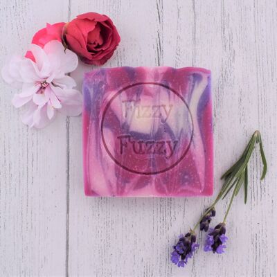 Rose Geranium Handmade Natural Soap. By Fizzy Fuzzy.