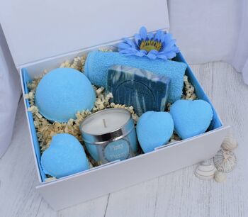 Blue Ocean Luxury Git Set Bombes de bain, savon, bougie 1