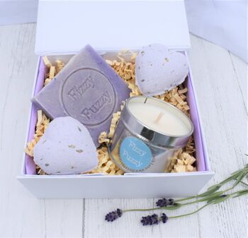 Coffret cadeau Lavender Spa Set avec bombes de bain faites à la main 2