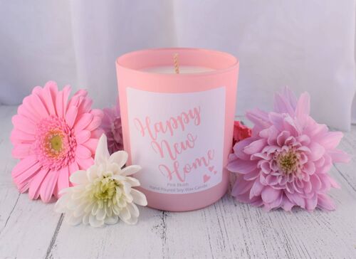 Happy New Home Candle Gift.  Luxury Soy Wax Candle in box.