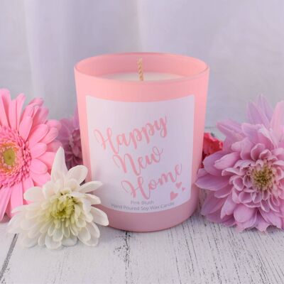 Happy New Home Candle Gift.  Luxury Soy Wax Candle in box.