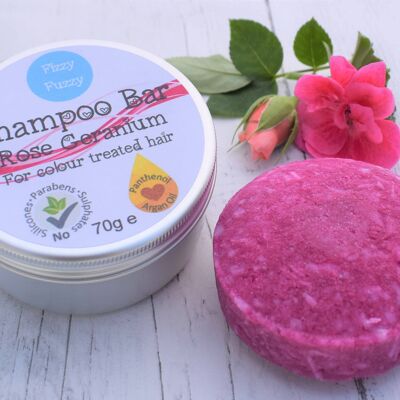 Shampoo Bar. Rose Geranium for dull or colour treated hair.