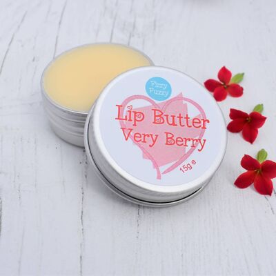 Very Berry Lip Butter, Luxury Lip Balm in screw tin