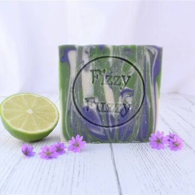 Patchouli & Lime Handmade Soap. By Fizzy Fuzzy. Vegan.
