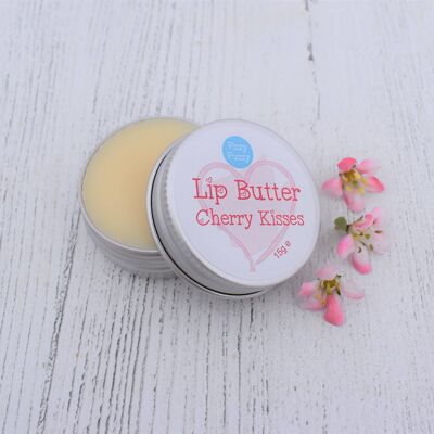 Cherry Kisses Lip Butter, Luxury Lip Balm in screw tin