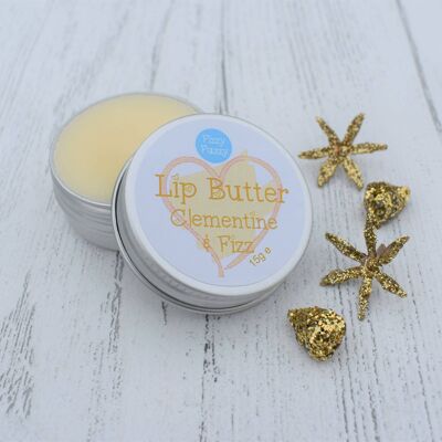 Clementine & Fizz Lip Butter, Luxury Lip Balm