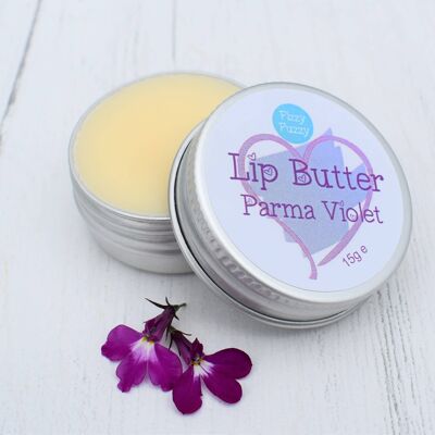 Parma Violet Lip Butter, Luxury Lip Balm en lata de rosca