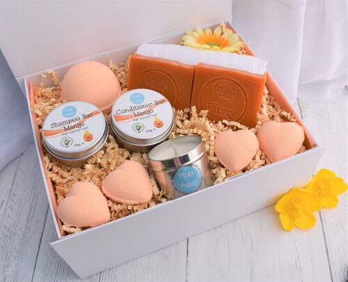Mellow Mango Deluxe Gift Set with Handmade Bath Bombs