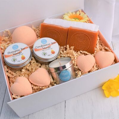 Mellow Mango Deluxe Gift Set with Handmade Bath Bombs
