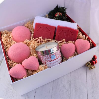 Christmas Cranberry Deluxe Gift Set Box by Fizzy Fuzzy