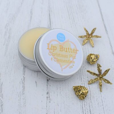 Christmas Fizz & Clementine Lip Butter, Luxury Lip Balm