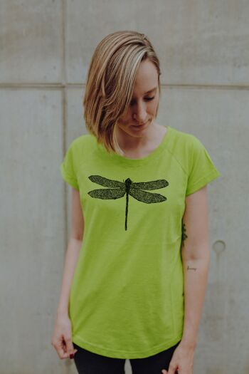 ILI4 Libelle T-shirt raglan en coton bio Poivre mariné