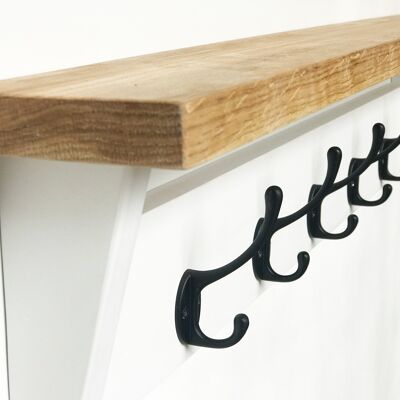 White Coat Rack 39cm (L) x 9cm (D) x 15cm (h)