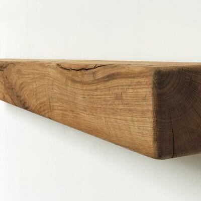 Floating Oak Mantel Shelf 10cm x 10cm - Heritage Oak 10cm (h) x 30cm (l) x 10cm (d)