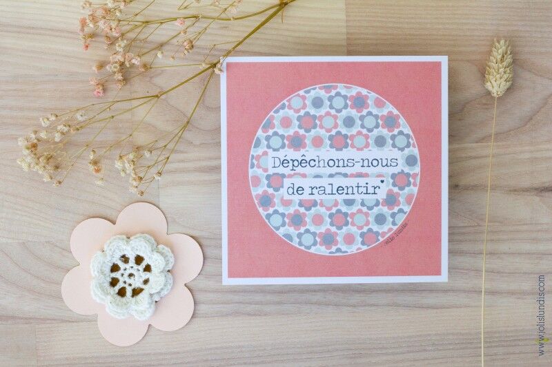 *Let's hurry up slow down* card