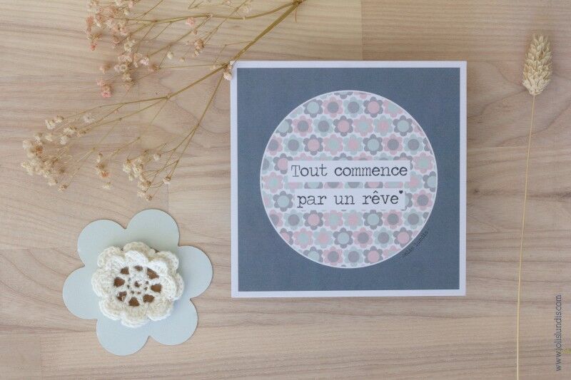 Card *It all starts with a dream*