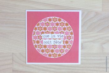 Carte *Que la vie soit fête* 2