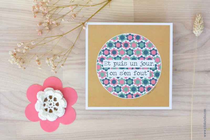 Card *And then one day, who cares*