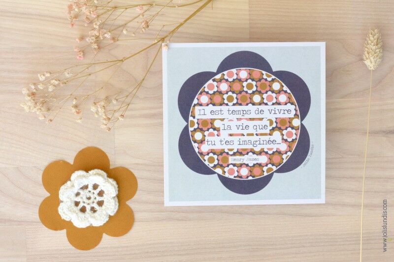 Carte *Il est temps de vivre la vie que tu t'es imaginée*