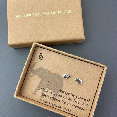 Borchie a forma di elefante in argento sterling