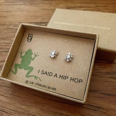 Sterling silver Frog Studs
