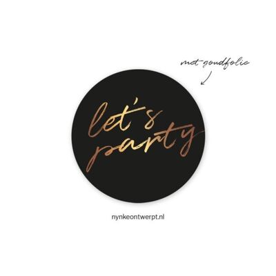 Sticker | Let's party | 3 cm