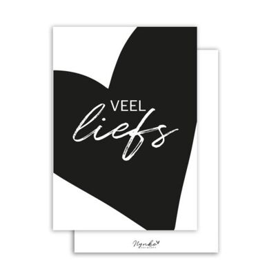 Kaart | Veel liefs zwart