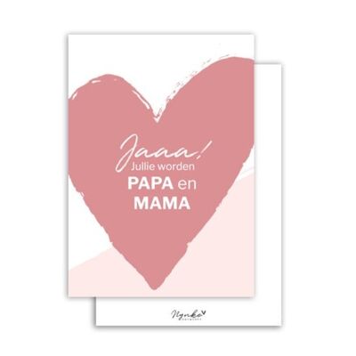 Kaart | Jaaa! jullie worden papa en mama