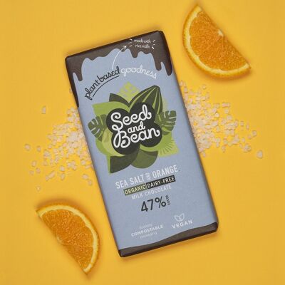 Meersalz & Orange Vegane Bio-Milchschokolade 10 x 75g